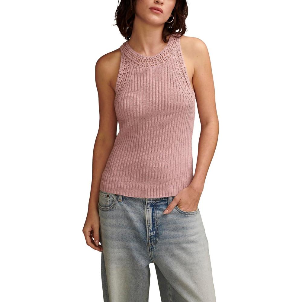 imageLucky Brand Womens Knit Rib Sweater TankMauve Shadows