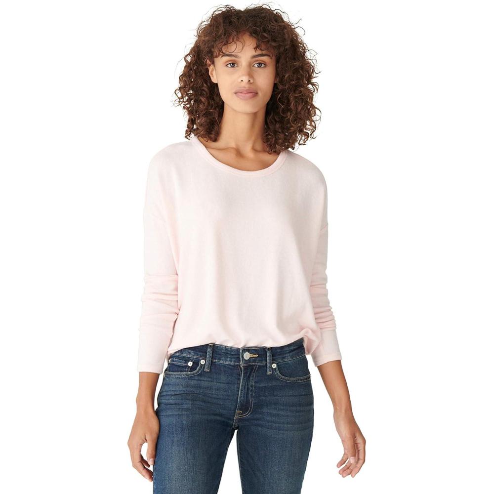 imageLucky Brand Womens Long Sleeve Crew Neck TopVeiled Rose