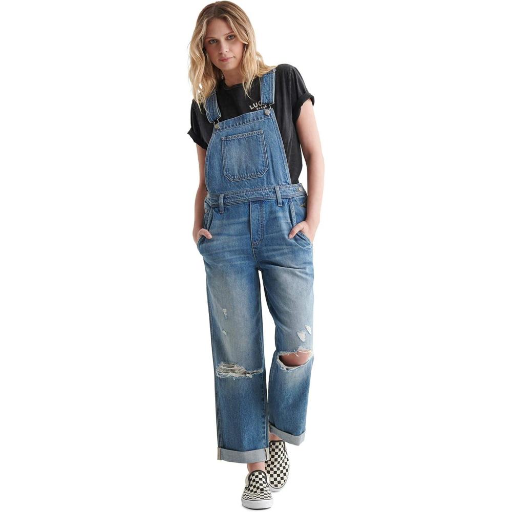 imageLucky Brand womens Denim Boyfriend OverallMercury Dest