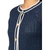 Lucky Brand Women’s Button Front Sweater Jacket(Cadet Navy)