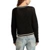Lucky Brand Women’s Button Front Sweater Jacket(Dark Black)