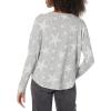 Lucky Brand Womens Cloud Jersey Long Sleeve Crew(Grey Stars)