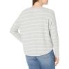 Lucky Brand Womens Cloud Jersey Long Sleeve Crew(Grey Stripe)