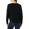 Lucky Brand Womens Cloud Jersey Long Sleeve Crew(Jet Black)