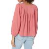 Lucky Brand Women’s Embroidered Peasant Blouse(Baroque Rose)