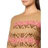 Lucky Brand Women’s Fair Isle Crew Neck(Camel Multi)