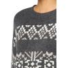 Lucky Brand Women’s Fair Isle Crew Neck(Charcoal Multi)