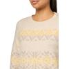 Lucky Brand Women’s Fair Isle Crew Neck(Natural Multi)