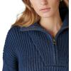 Lucky Brand Women’s Half Zip Pullover Sweater(Cadet Navy)