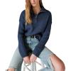 Lucky Brand Women’s Half Zip Pullover Sweater(Cadet Navy)
