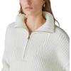 Lucky Brand Women’s Half Zip Pullover Sweater(Whisper White)