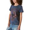 Lucky Brand Women’s Janis Joplin Classic Crew Tee(Dress Blues)