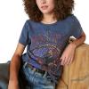 Lucky Brand Women’s Janis Joplin Classic Crew Tee(Dress Blues)