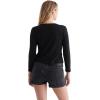 Lucky Brand Women’s Long Sleeve Button Up Pointelle Cardigan(Jet Black)