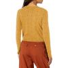 Lucky Brand Women’s Long Sleeve Button Up Pointelle Cardigan(Yellow Multi)