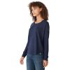 Lucky Brand Women’s Long Sleeve Crew Neck Top(American Navy)