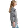 Lucky Brand Women’s Long Sleeve Rib Soft Henley Top(Medium Heather Grey)