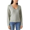 Lucky Brand Women’s Long Sleeve V Neck Tee(Balsam Green)