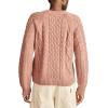 Lucky Brand Womens Mixed Cable Crew Sweater Pullover(Burlwood)