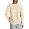 Lucky Brand Womens Mixed Cable Crew Sweater Pullover(Tofu)