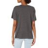 Lucky Brand Women’s Short Sleeve Crew Neck ACDC Boyfriend Tee(Jet Black)