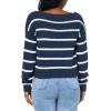Lucky Brand Women’s Striped Pullover Sweater(Cad Navy Tofu Stripe)