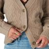 Lucky Brand Womens Women’s Cozy Cable Stitch Cardigan(Goat)