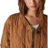 Lucky Brand Womens Women’s Reversible Shine Quilted Liner Jacket(Cognac)