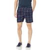 Lucky Brand Mens Printed Flat Front Short(Blue Print Multi)