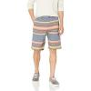 Lucky Brand Mens Printed Flat Front Short(Multi Stripe)