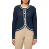 Lucky Brand Women’s Button Front Sweater Jacket(Cadet Navy)