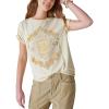 Lucky Brand Women’s Classic Celestial Boyfriend Tee(Cloud Cream)