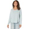 Lucky Brand Womens Cloud Jersey Long Sleeve Crew(Adriatic Blue)