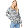 Lucky Brand Womens Cloud Jersey Long Sleeve Crew(Green Camo)