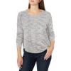 Lucky Brand Womens Cloud Jersey Long Sleeve Crew(Space Dye Gray)