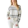 Lucky Brand Women’s Fairisle Crew Sweater(Whisper White Multi)