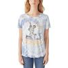Lucky Brand Women’s Graphic Tee(Blue Tie Dye)