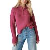 Lucky Brand Women’s Half Zip Pullover Sweater(Boysenberry)
