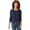 Lucky Brand Women’s Long Sleeve Crew Neck Top(American Navy)