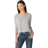 Lucky Brand Women’s Long Sleeve Crew Neck Top(Heather Grey)