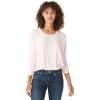 Lucky Brand Women’s Long Sleeve Crew Neck Top(Veiled Rose)