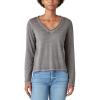 Lucky Brand Women’s Long Sleeve V Neck Tee(Asphault)