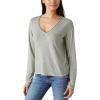 Lucky Brand Women’s Long Sleeve V Neck Tee(Balsam Green)