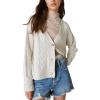 Lucky Brand Womens Women’s Cozy Cable Stitch Cardigan(Straw Heather)