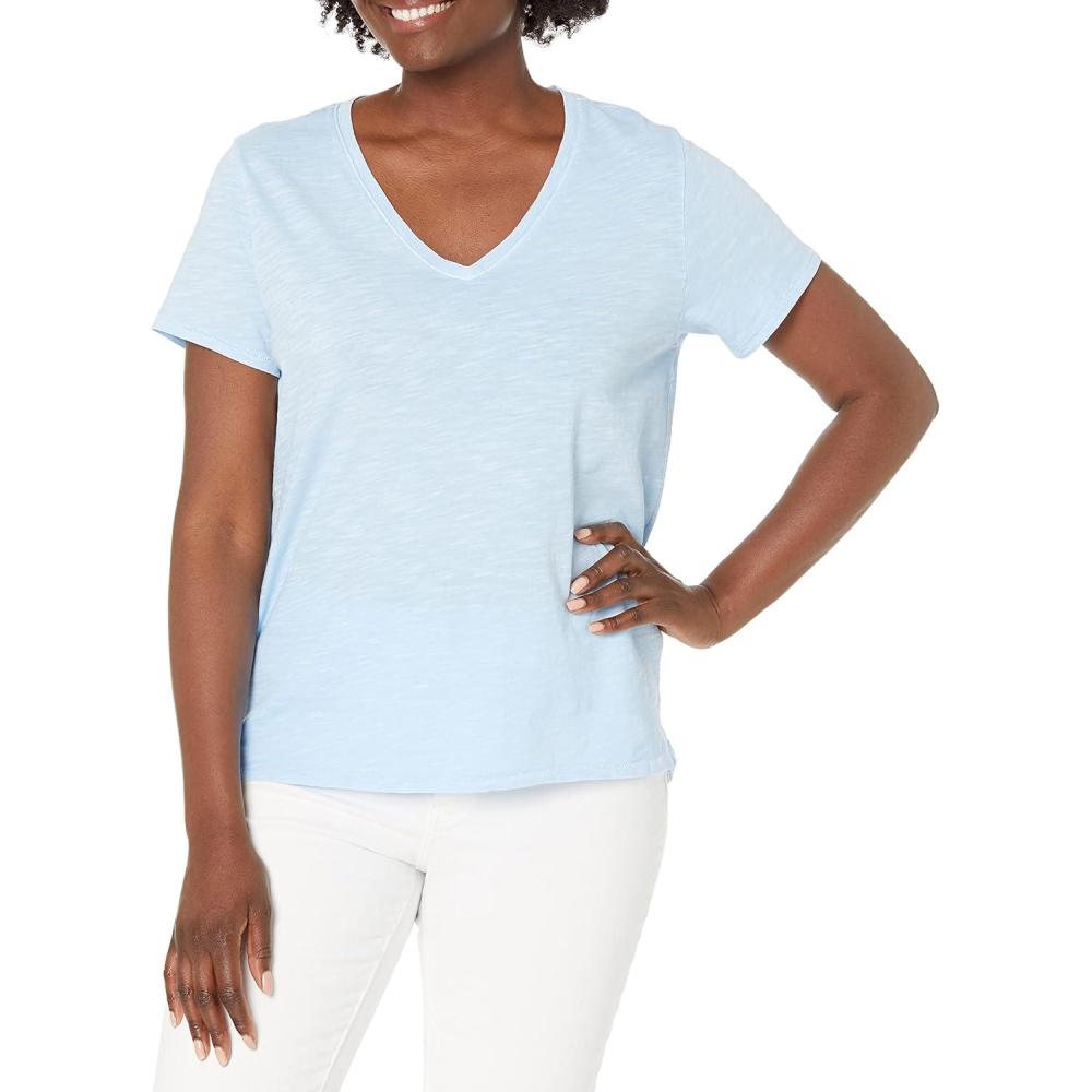 imageLucky Brand Womens Classic VNeck TeeBlue Bell