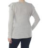 Lucky Brand Rib Ruffle Top(Heather Grey)