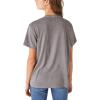 Lucky Brand Women’s ACDC Embroidered Boyfriend Tee(Blackened Pearl)