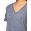 Lucky Brand Women’s Classic V-Neck Tee(Blue Floral)