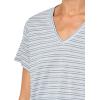 Lucky Brand Women’s Classic V-Neck Tee(Blue Stripe)