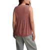Lucky Brand Women’s Lace Trim Mix Tunic Tank(Rose Brown)